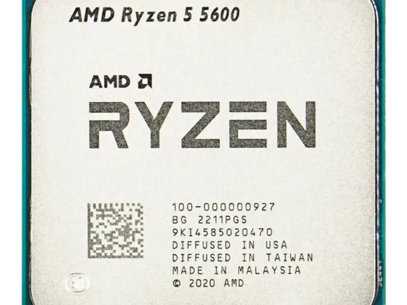 AMD Ryzen 5-5600, 4.4 GHZ, 32 MB Cache, 6 Cores and 12 Threads, AM4