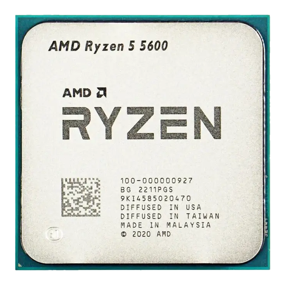 AMD Ryzen 5-5600, 4.4 GHZ, 32 MB Cache, 6 Cores and 12 Threads, AM4