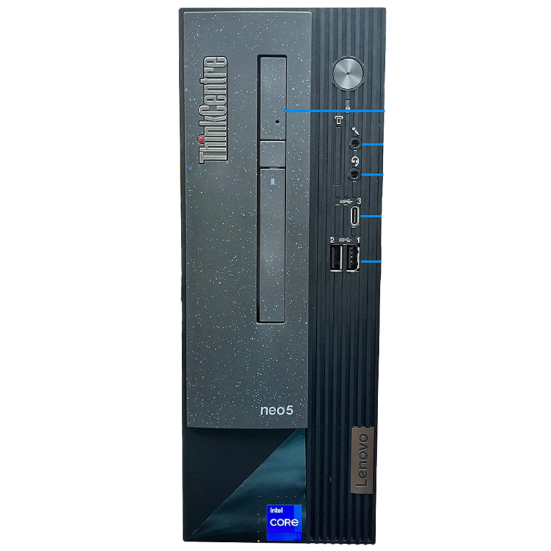 Lenovo - 最新CPU Lenovo Neo 50t i5-12400/16G/256G Lenovo ThinkCentre Neo 50t Desktop PC, Intel Core i5-12400
