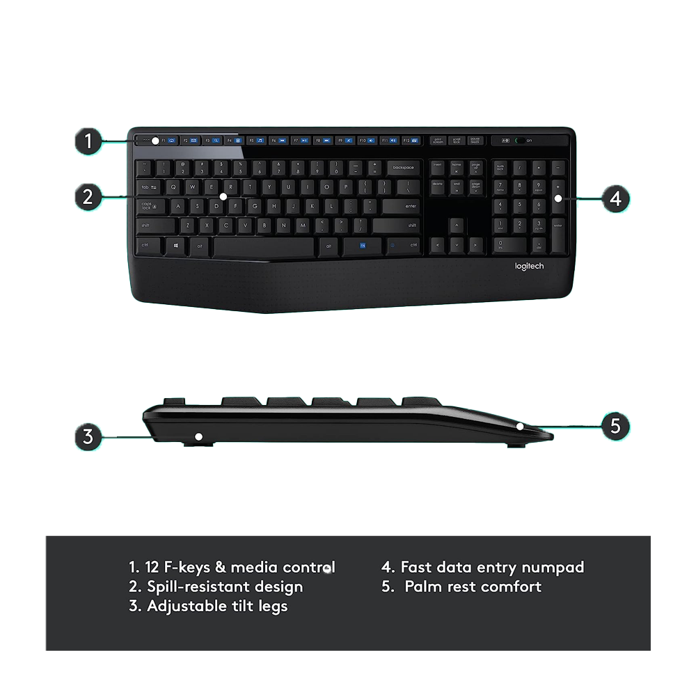 Logitech MK345 Wireless Keyboard And Mouse Combo - Image 3