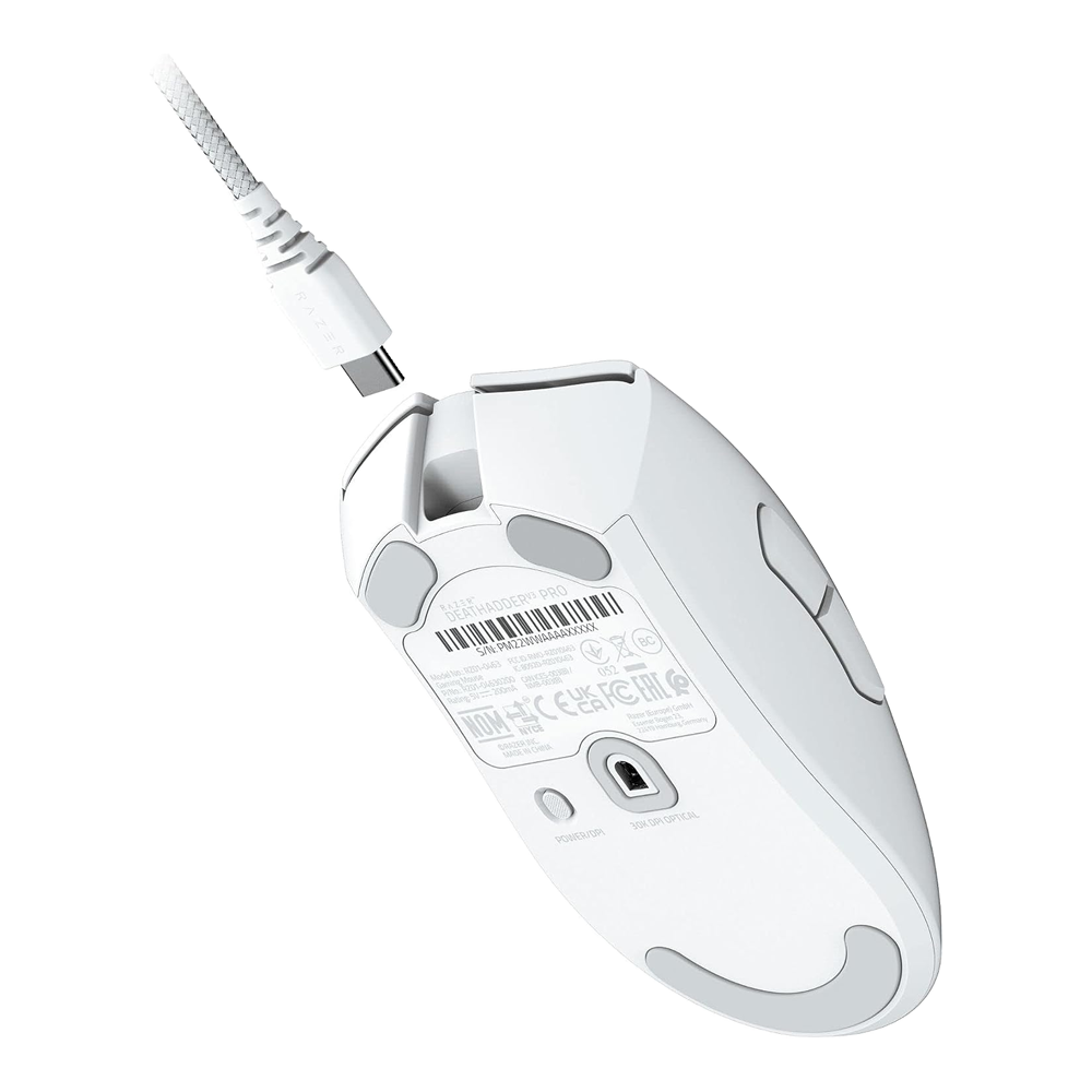 Razer DeathAdder V3 Pro Ergonomic Gaming Mouse - White 3