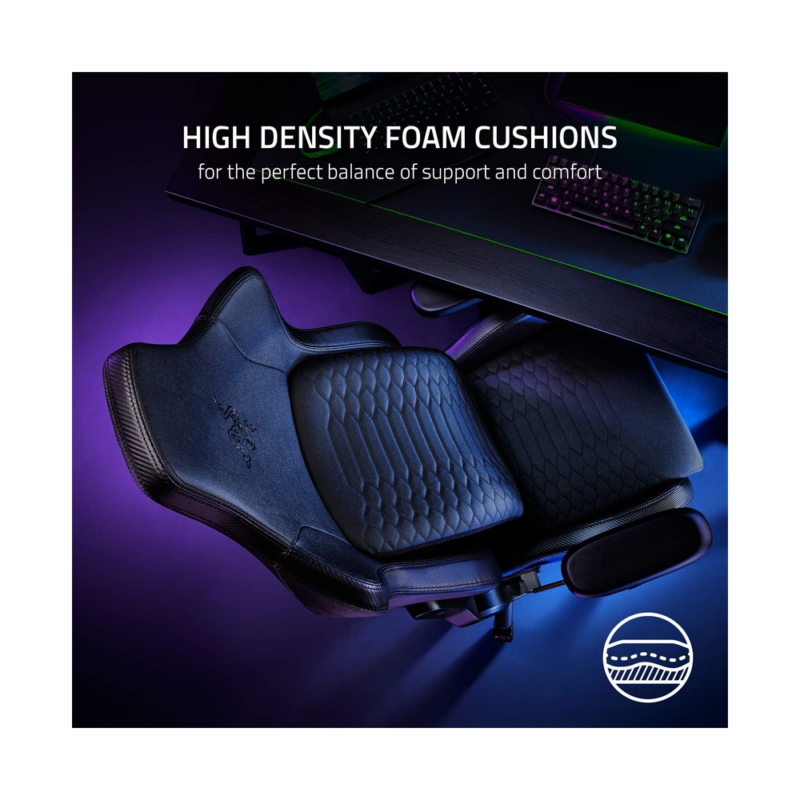 Razer Iskur Gaming Chair with Built-in Lumbar Support (Black) - Image 4