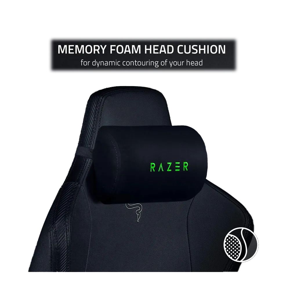 Razer Iskur Gaming Chair with Built-in Lumbar Support (Black) - Image 5