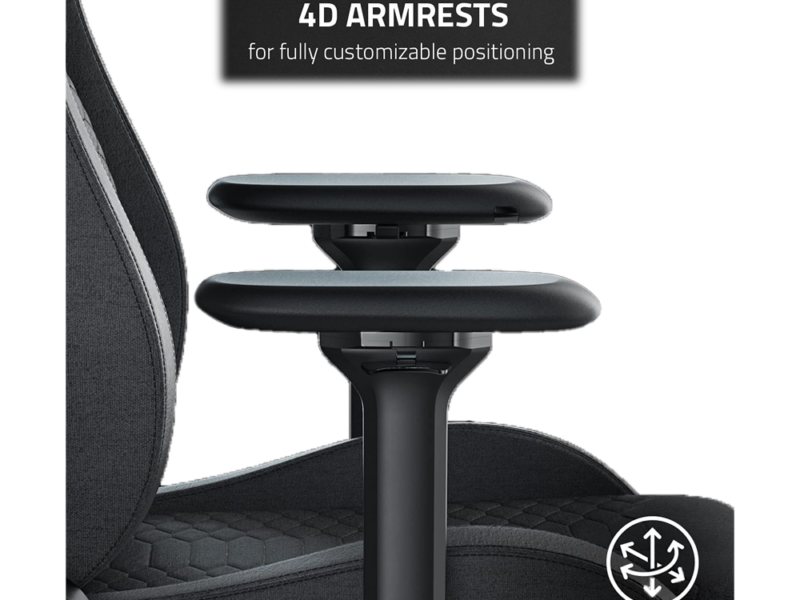 Razer Iskur XL Gaming Chair with Built-in Lumbar Support (Dark Grey Fabric) - image 3