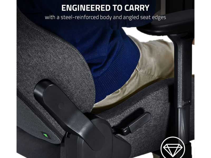 Razer Iskur XL Gaming Chair with Built-in Lumbar Support (Dark Grey Fabric) - image 4