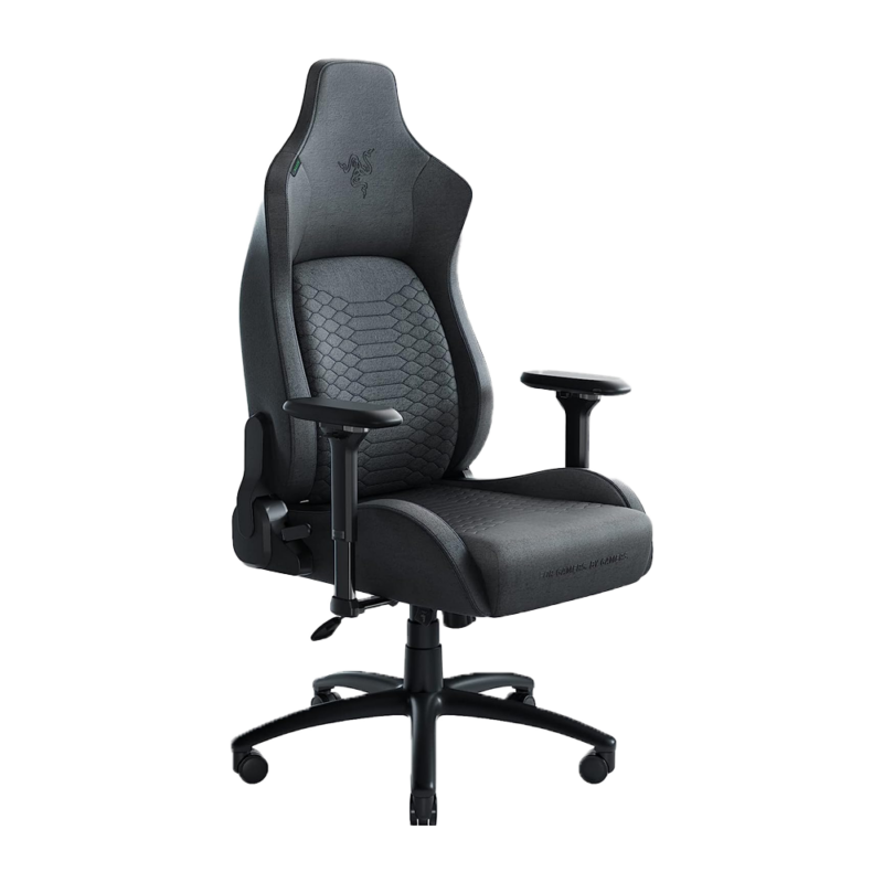 Razer Iskur XL Gaming Chair with Built-in Lumbar Support (Dark Grey Fabric)  Wise-Tech