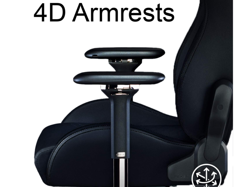 Razer Iskur Gaming Chair with Built-in Lumbar Support (Black) - image 6