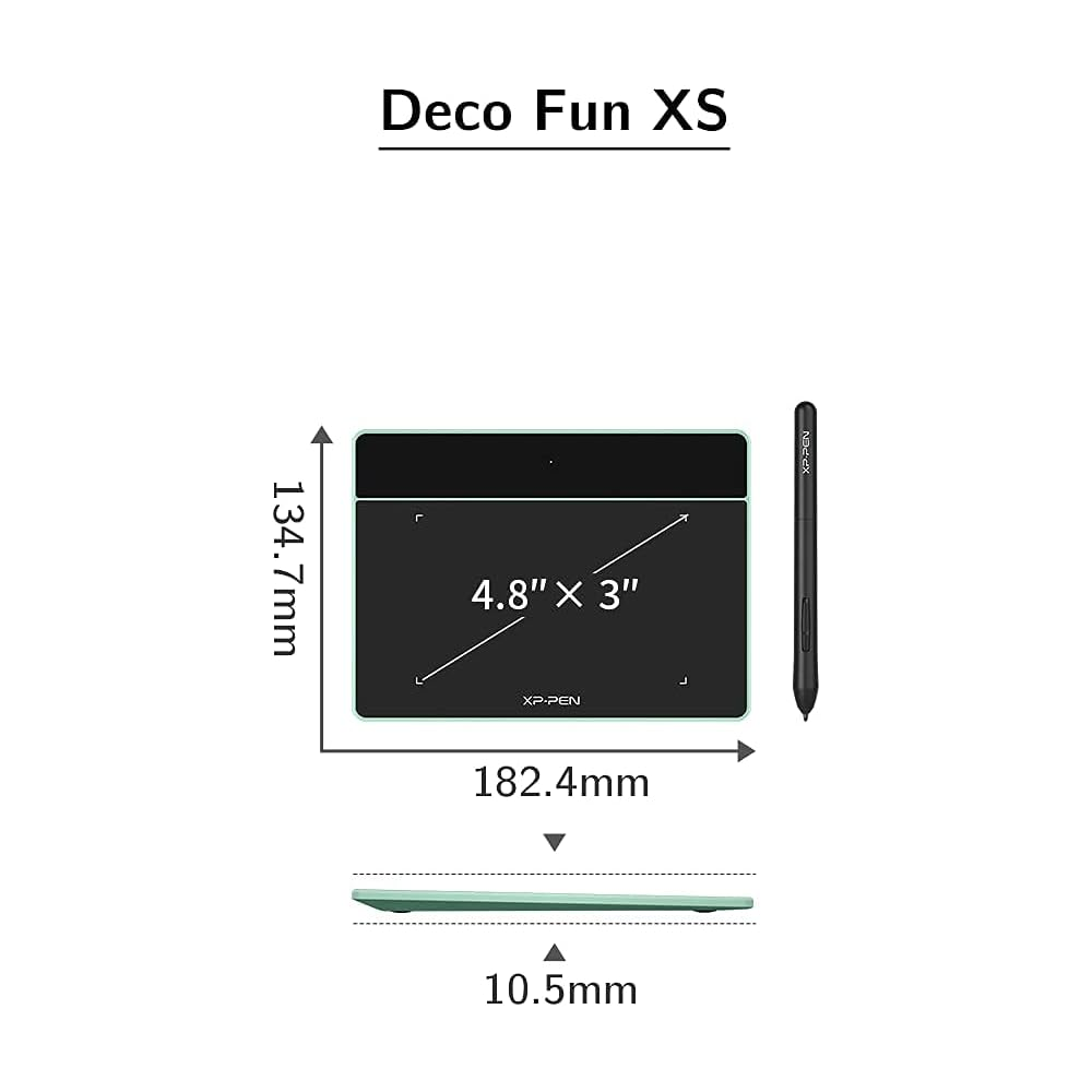 XP-Pen Deco Fun XS<br/>Graphics Pen Tablet<br/>( 4.8"x 3" ) - Image 2
