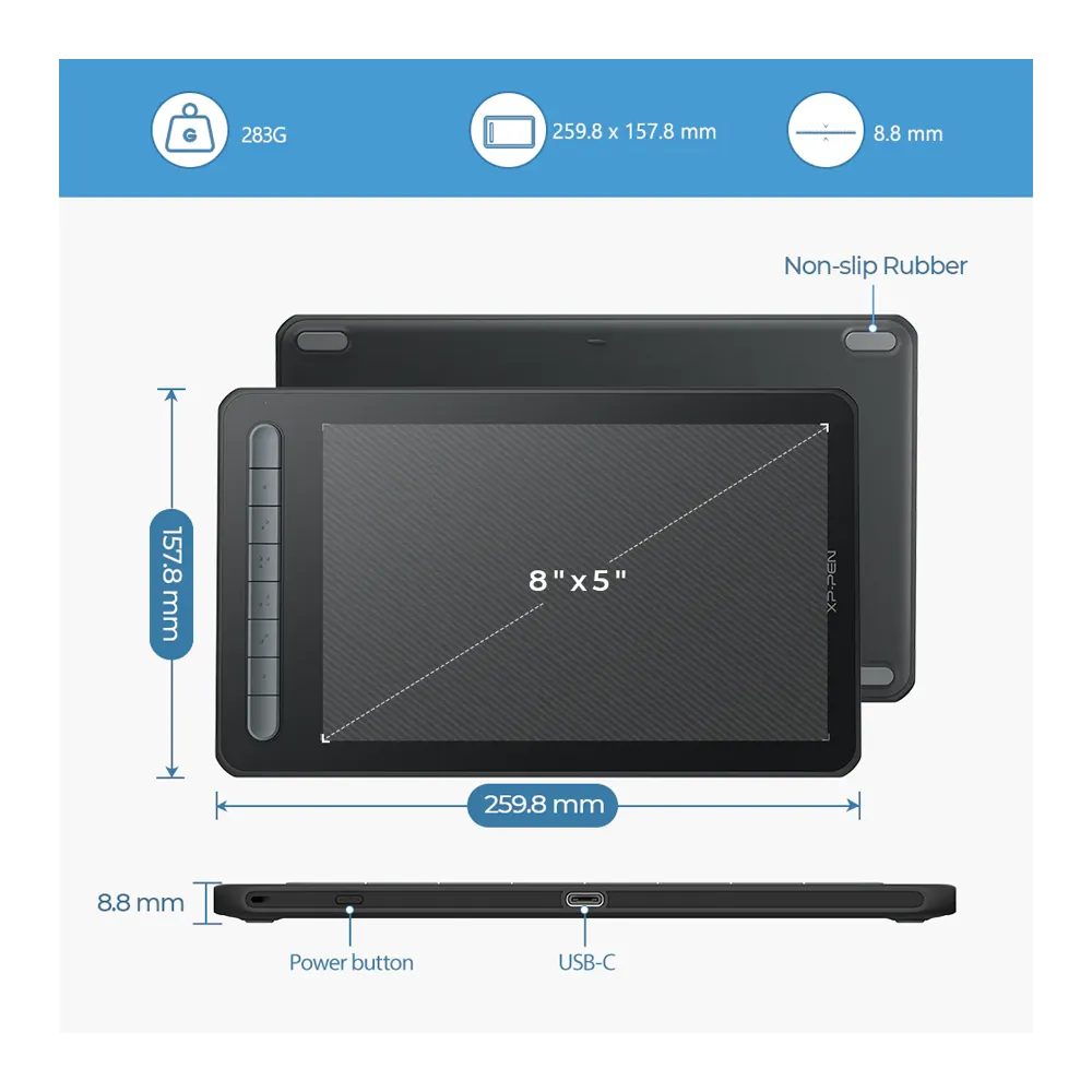 XP-Pen Deco MW<br/>Graphics Pen Tablet<br/>( 9"x 6" ) - Image 2