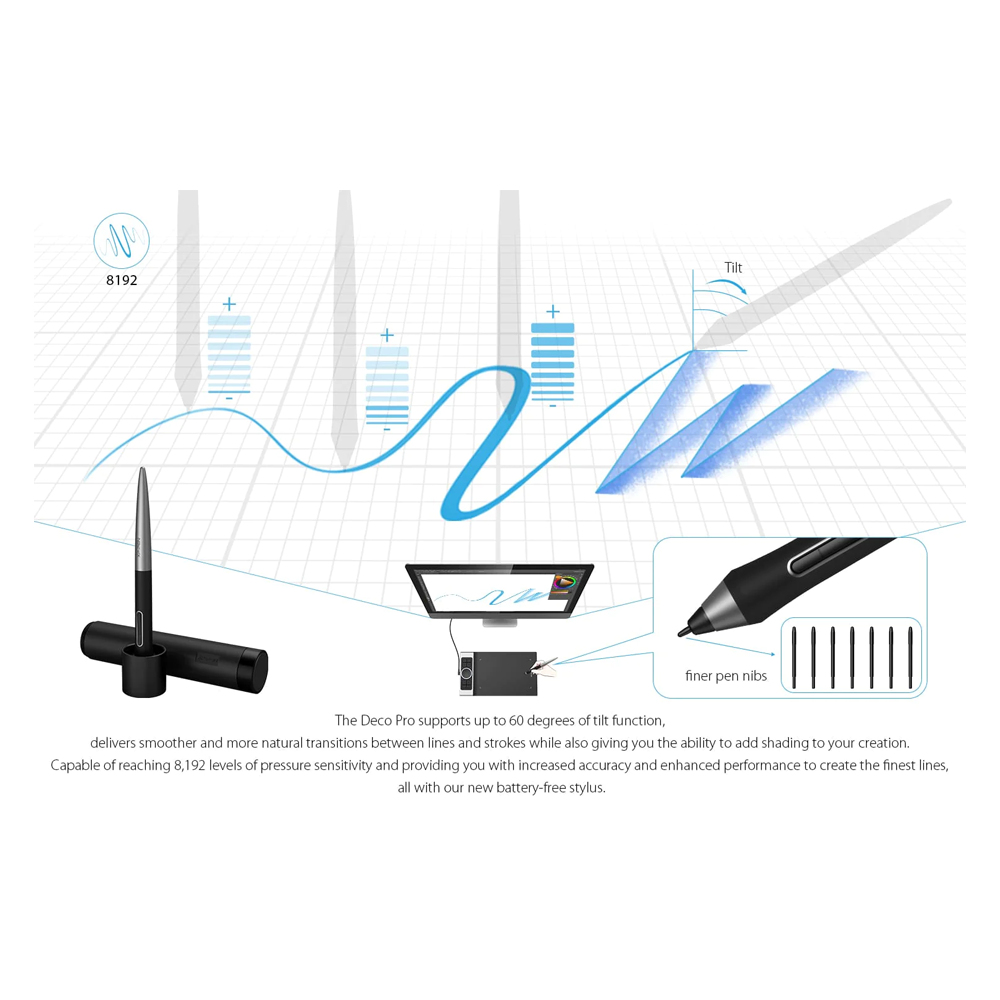 XP-Pen Deco Pro Medium<br/>Graphics Pen Tablet<br/> ( 11″ x 6″ ) - Image 4