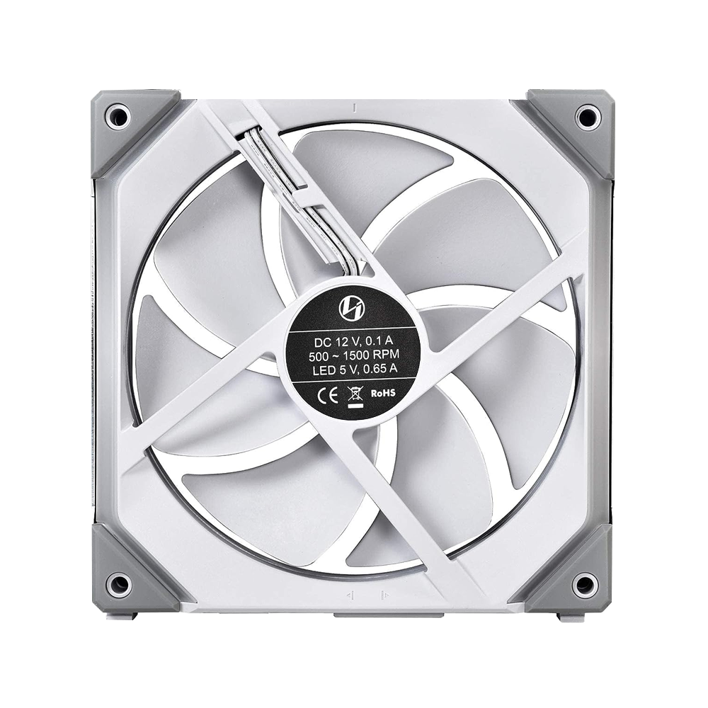 Lian Li Uni Fan SL 140 Double, aRGB PWM 140mm, 1900RPM, with Controller, (2pcs) White Color - Image 4