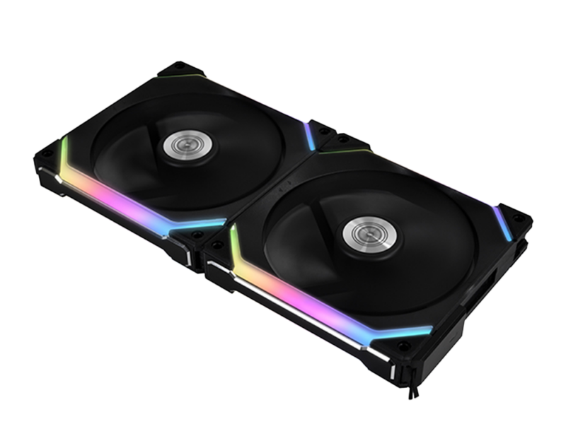 Lian Li Uni Fan SL 140 Double, aRGB PWM 140mm, 1900RPM, with Controller, (2pcs) Black Color