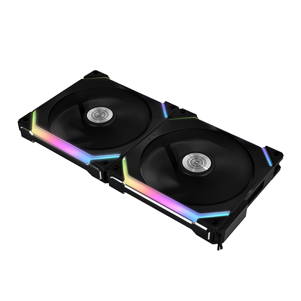 Lian Li Uni Fan SL 140 Double, aRGB PWM 140mm, 1900RPM, with Controller, (2pcs) Black Color