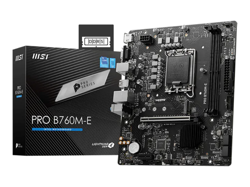 MSI Pro B760M-E, DDR5, 14th Gen Motherboard - image 1