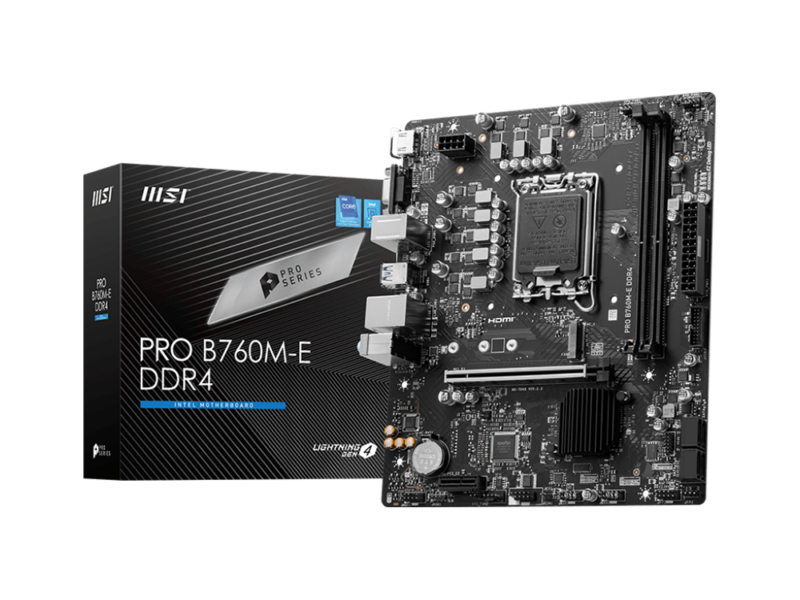 MSI Pro B760M-E, DDR4, 14th Gen Motherboard