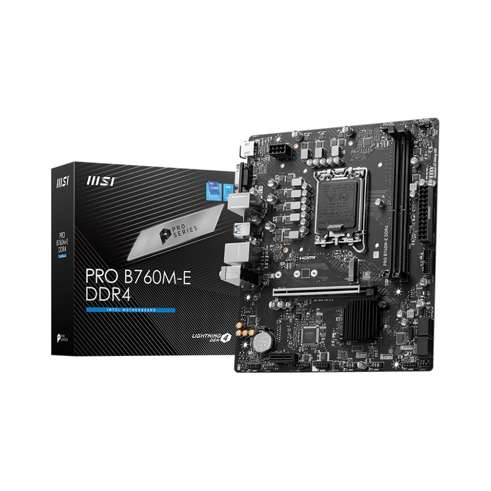 MSI Pro B760M-E, DDR4, 14th Gen Motherboard
