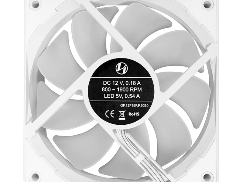 Lian Li Uni Fan SL 120 Triple, aRGB PWM 120mm, 1900RPM, With Controller, (3pcs) White Color - image 3