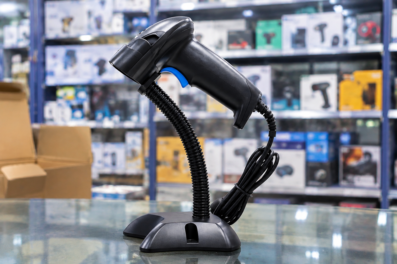 HIMMCOM POS-1100L<br/>Barcode Scanner + Stand<br/>( 1D )