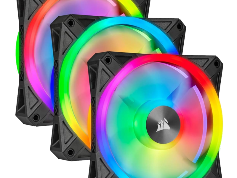 Corsair iCUE QL120 RGB 120mm PWM Triple Fan with Lighting Node CORE
