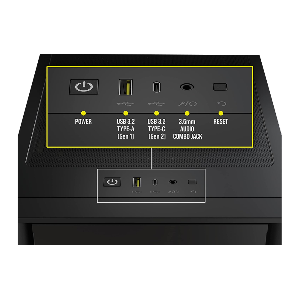 Corsair iCUE 4000D RGB Tempered Glass Mid-Tower ATX PC Smart Case - Black - Image 2