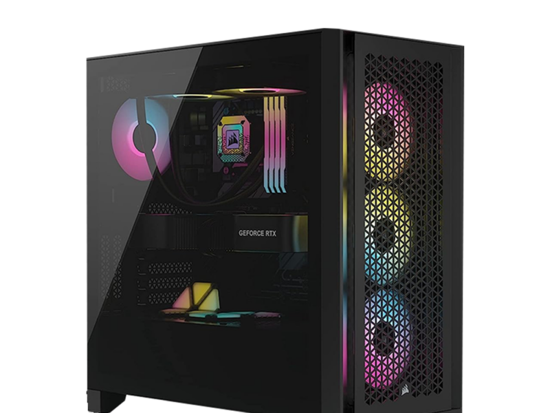 Corsair iCUE 4000D RGB Tempered Glass Mid-Tower ATX PC Smart Case – Black - image 3