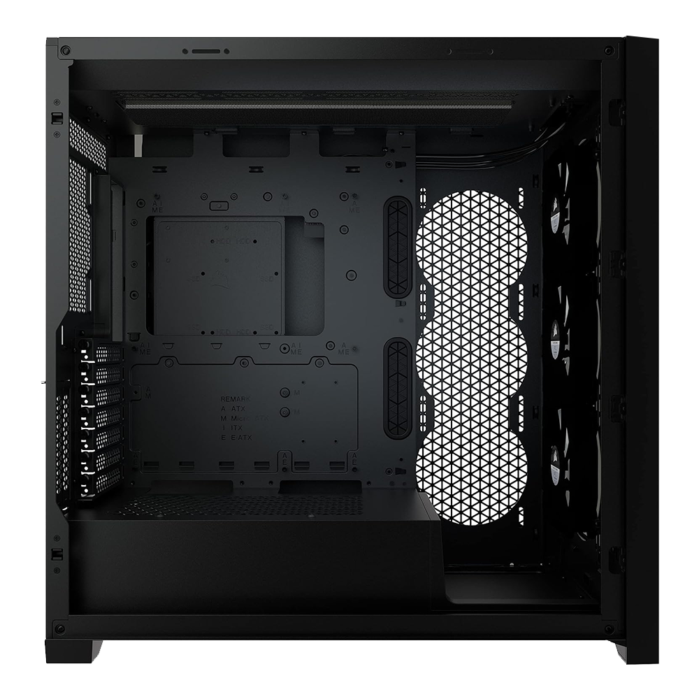 Corsair iCUE 5000X RGB Tempered Glass Mid-Tower ATX PC Smart Case - Black - Image 3