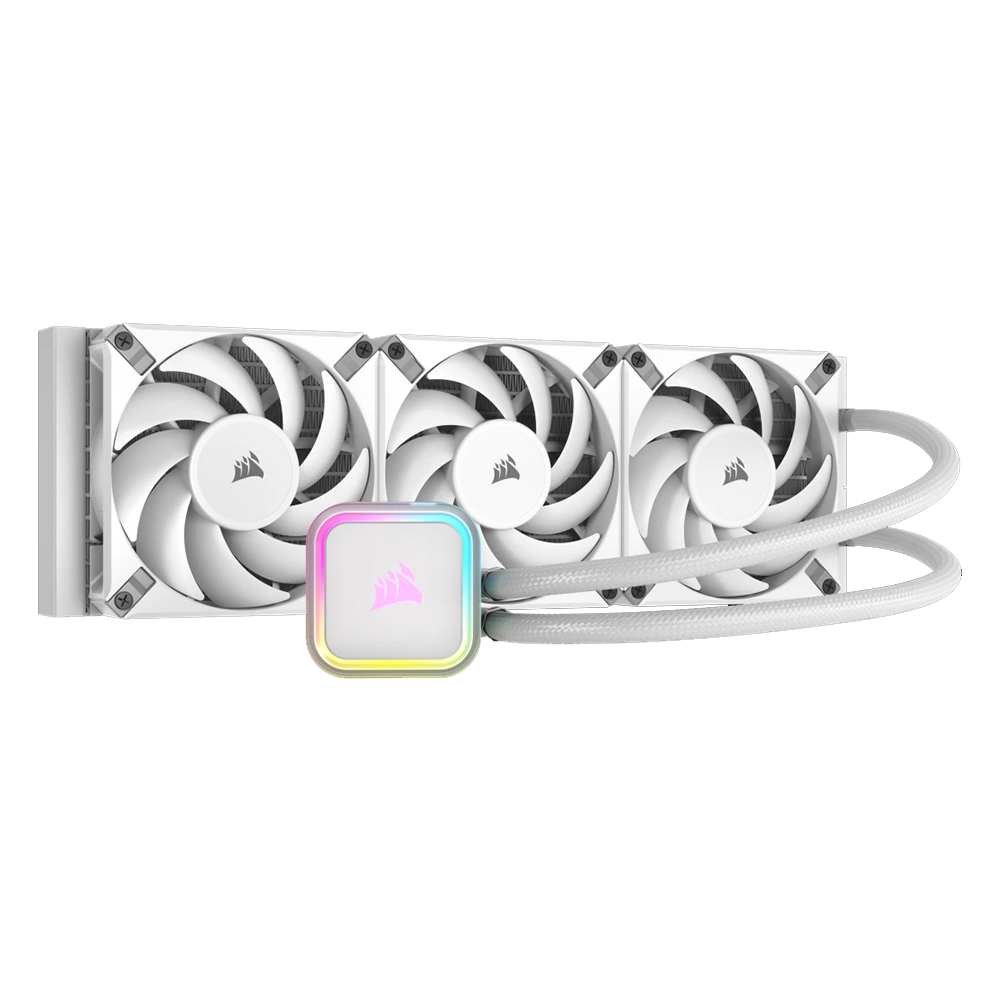 Corsair iCUE H150i RGB ELITE Liquid CPU Cooler - White