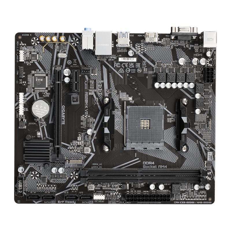 Gigabyte A520M K V2 (rev. 1.0), DDR4, AMD AM4 Motherboard - Image 4