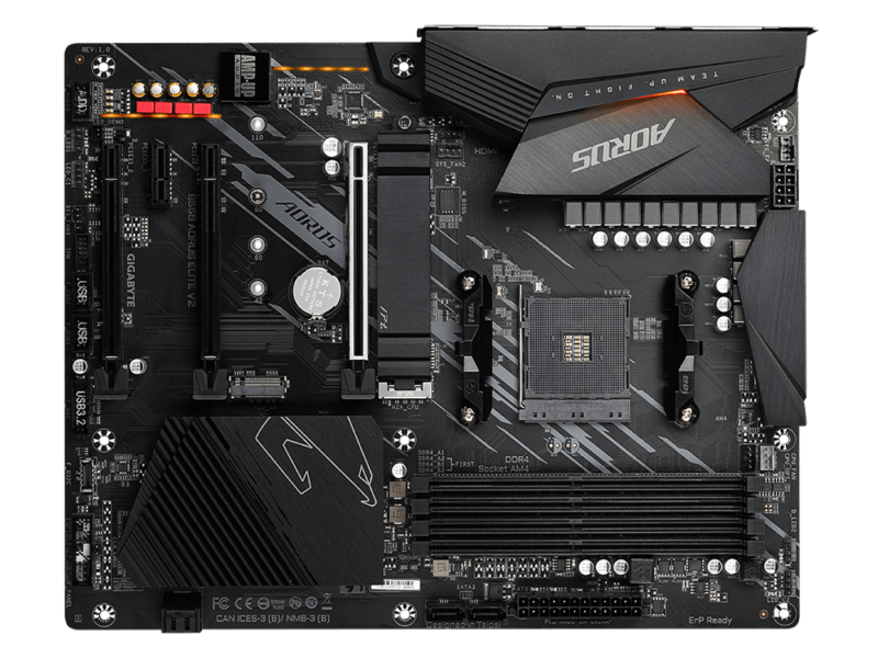 Gigabyte B550-AORUS Elite V2 (rev. 1.0), DDR4, AMD AM4, Motherboard