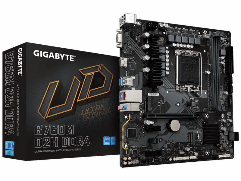 Gigabyte B760M-D2H, DDR4, LGA1700 Motherboard