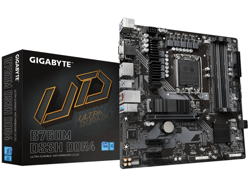 Gigabyte B760M-DS3H, DDR4, LGA1700 Motherboard