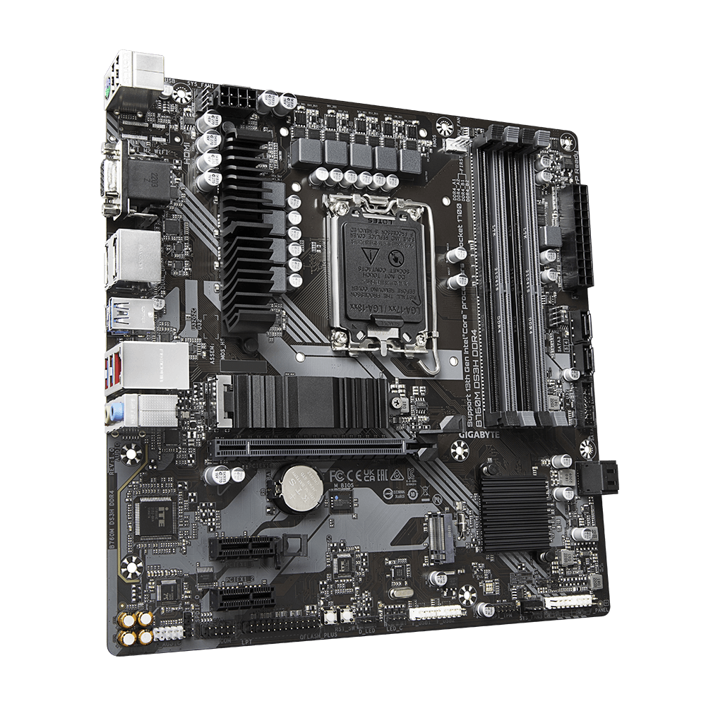 Gigabyte B760M-DS3H, DDR4, LGA1700 Motherboard - Image 2