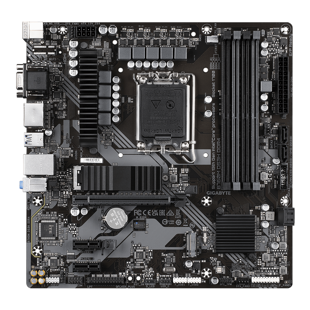 Gigabyte B760M-DS3H, DDR4, LGA1700 Motherboard - Image 4