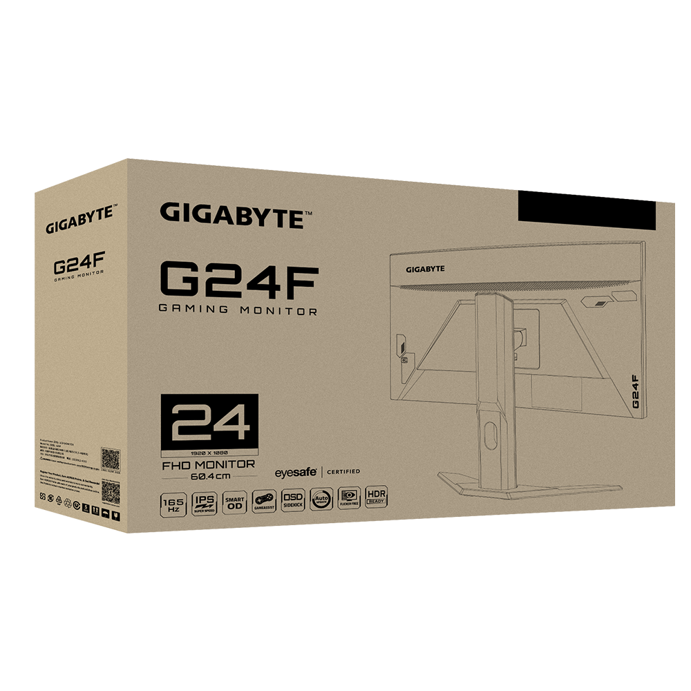 23.8" Gigabyte G24F Gaming LED Monitor - Image 9