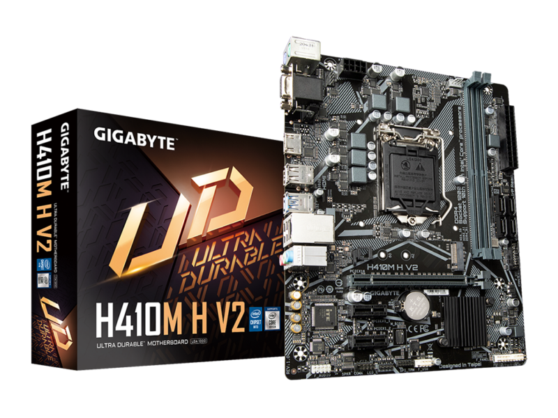 Gigabyte H410M H V2 (rev. 1.0), DDR4, LGA1200 Motherboard