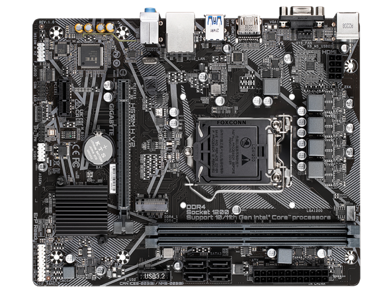 Gigabyte H510M H V2 (rev. 1.0), DDR4, LGA1200 Motherboard - image 3