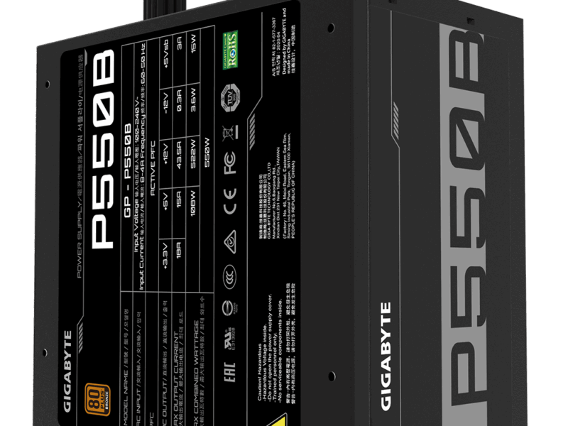 550w Gigabyte P550B Power Supply 80 + Bronze - image 3