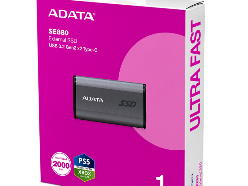1 TB ADATA SE880 Portable SSD Drive (Up to 2000MB/s)