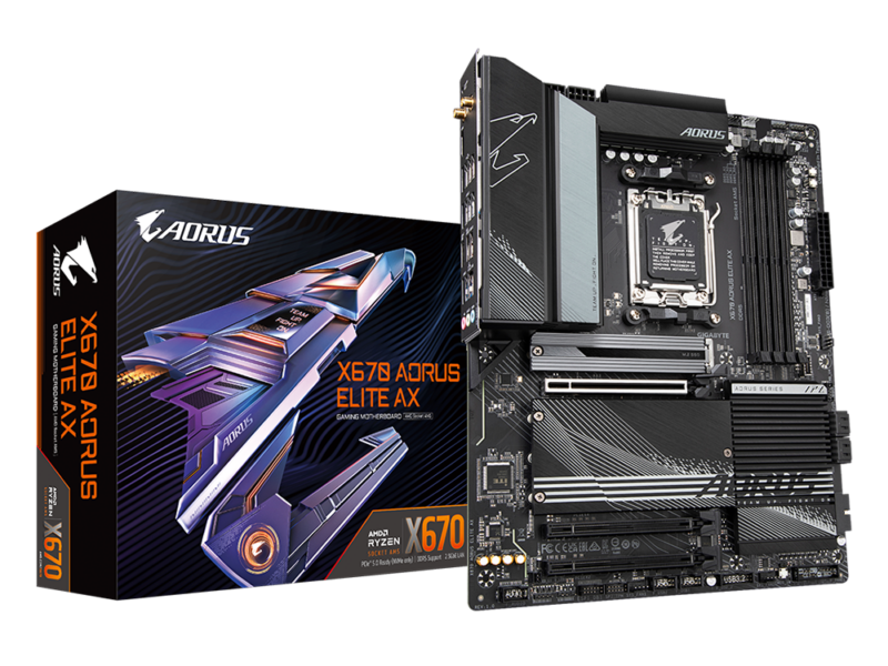 Gigabyte X670 AORUS ELITE AX, DDR5, AMD AM5, Motherboard