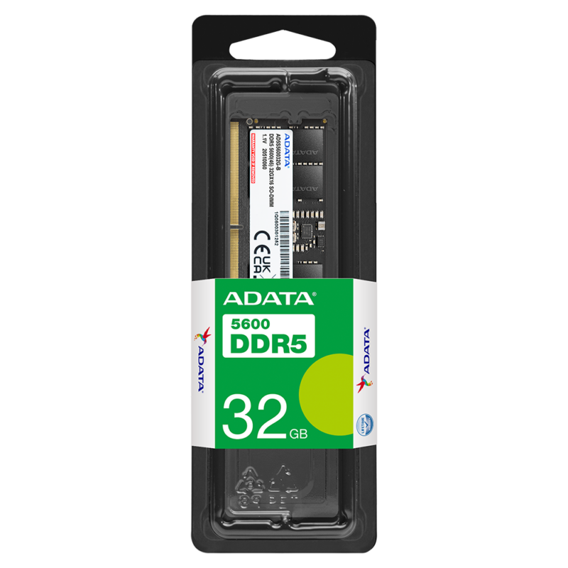 32 GB DDR5, 5600MHz SODIMM, ADATA