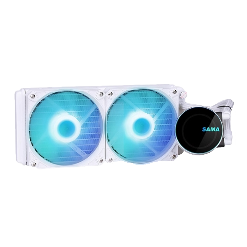 SAMA MW240DW 240mm Liquid CPU Cooler (White)