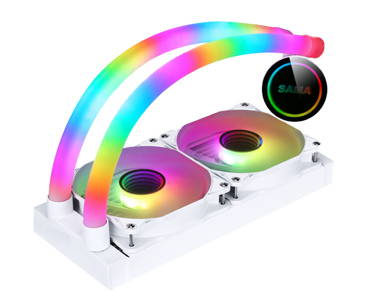 SAMA MW240DW 240mm Liquid CPU Cooler (White) - image 2