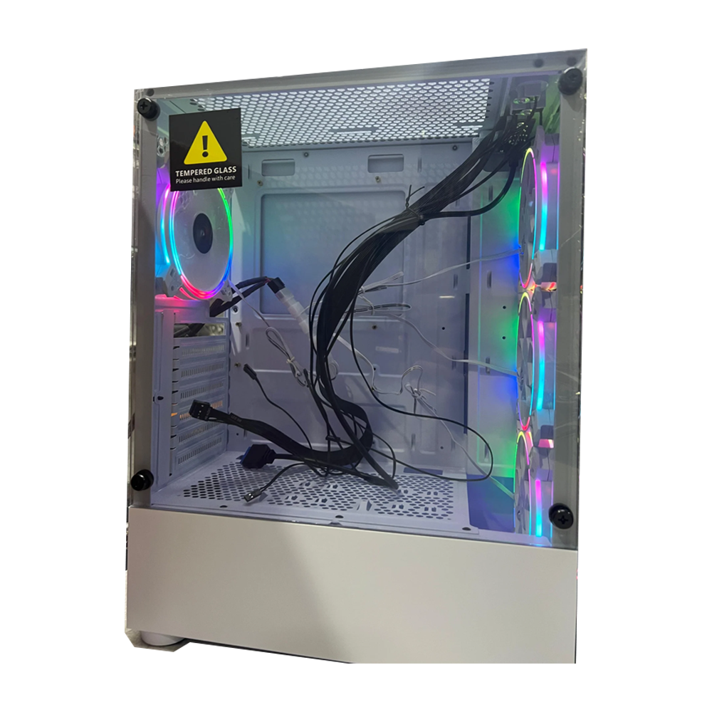 X-Tech GAM01 F8 Mid Tower PC Case - White - Image 3