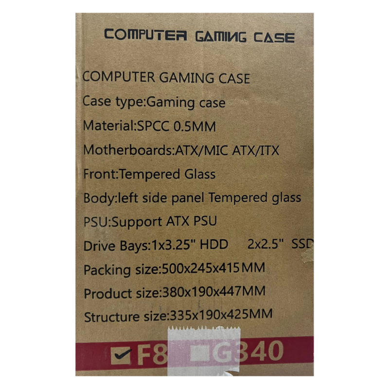 X-Tech GAM01 F8 Mid Tower PC Case - White - Image 4