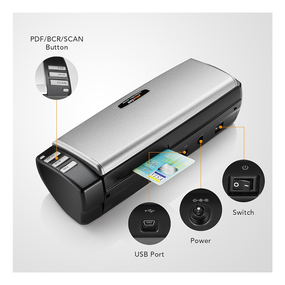 Plustek MobileOffice AD480 A4 Size Sheet-Feed ADF Scanner (Portable) - Image 2