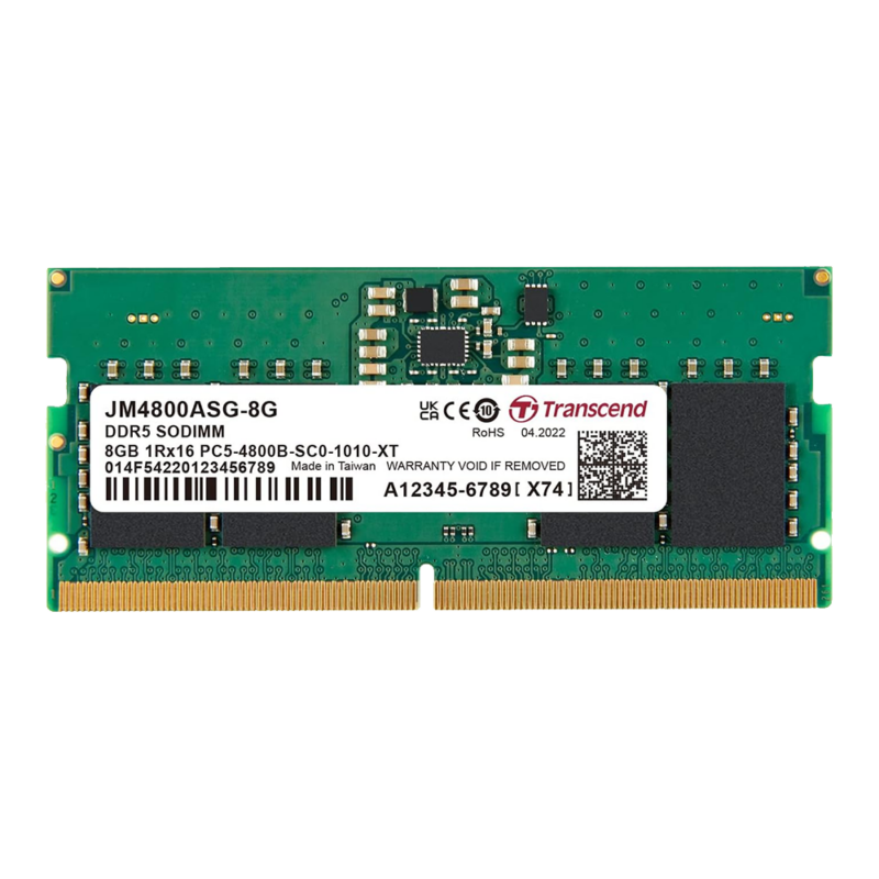 8 GB DDR5, 4800MHz SODIMM, Transcend - Image 2