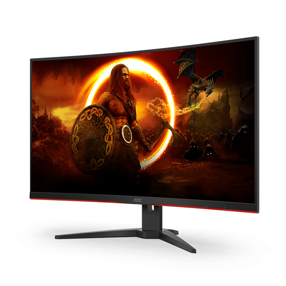 31.5” AOC C32G2ZE2 Curved Frameless Gaming Monitor - Image 4
