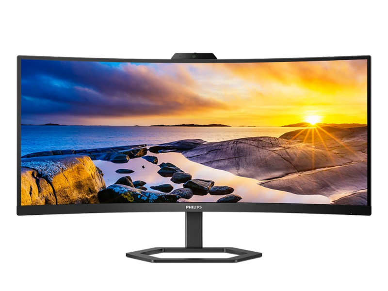 34″ Philips 34E1C5600HE/27 Curved Ultra Wide with Webcam LCD Monitor - image 1
