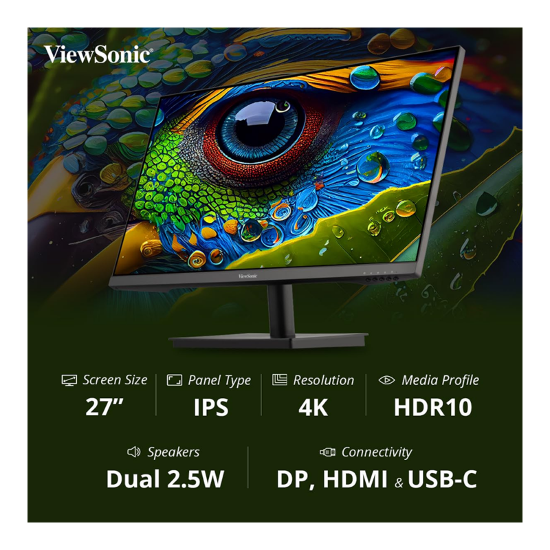27" ViewSonic VA2709U-4K UHD Gaming Monitor - Image 5