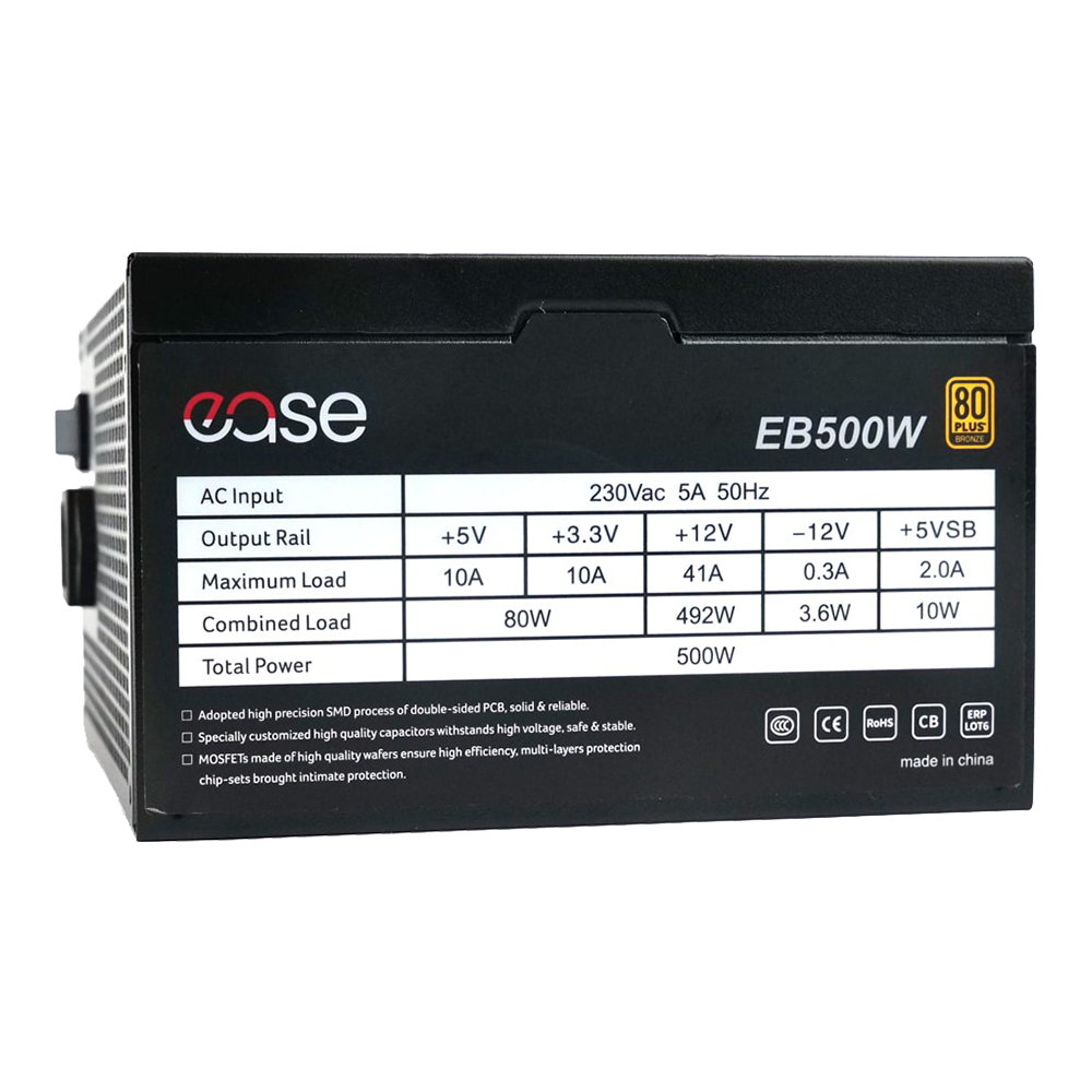 500w Ease EB500 Power Supply 80+ Bronze - Image 4